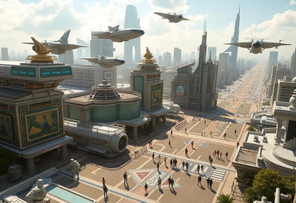 futuristic cityscape