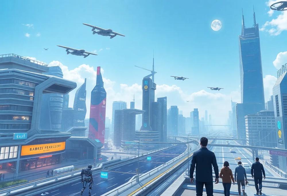 futuristic cityscape